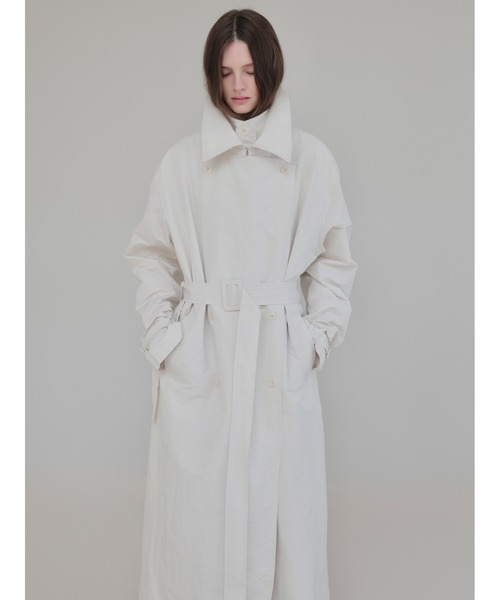 AMOMMA(アモマ)の「DOUBLE COLLAR TRENCH COAT(トレンチコート・レディース・アイボリー・FREE)」の10枚目の写真
