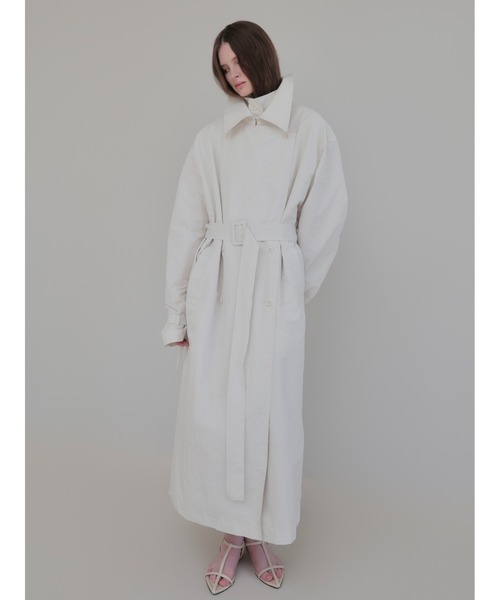 AMOMMA(アモマ)の「DOUBLE COLLAR TRENCH COAT(トレンチコート・レディース・アイボリー・FREE)」の12枚目の写真