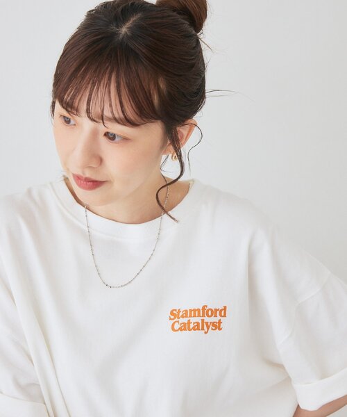 DISCOAT（ディスコート）の「【Enlude】バックロゴプリントTシャツ《ユニセックス》（Tシャツ/カットソー・レディース・ブラック/チャコールグレー/オフホワイト・FREE）」の7枚目の写真