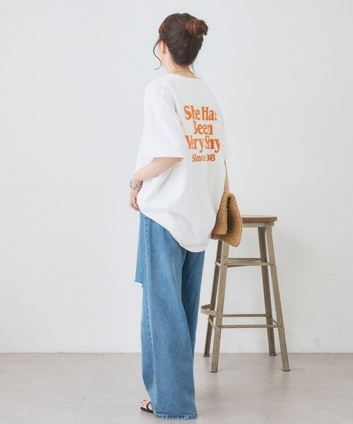 DISCOAT（ディスコート）の「【Enlude】バックロゴプリントTシャツ《ユニセックス》（Tシャツ/カットソー・レディース・ブラック/チャコールグレー/オフホワイト・FREE）」の11枚目の写真