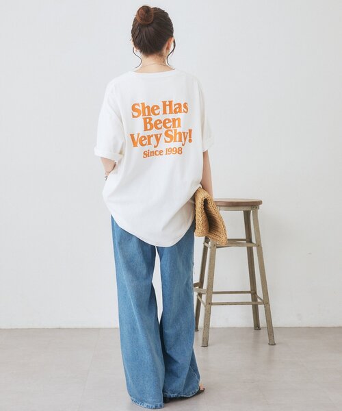 DISCOAT（ディスコート）の「【Enlude】バックロゴプリントTシャツ《ユニセックス》（Tシャツ/カットソー・レディース・ブラック/チャコールグレー/オフホワイト・FREE）」の12枚目の写真