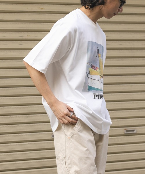 FORK&SPOON(フォークアンドスプーン)の「FORK&SPOON Norman Rockwell Short-SleeveT-shirts(Tシャツ/カットソー・メンズ・オフホワイト/チャコールグレー・5/4)」の3枚目の写真
