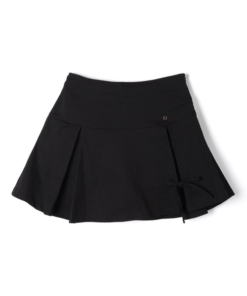 M DOLLY(エムドリー)の「*M DOLLY original* Ribbon box lucy pleats mini skirt/リボンボックスルーシー プリーツミニスカート(スカート・レディース・ベージュ/ブラック・M/S)」の7枚目の写真