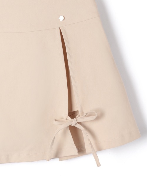M DOLLY(エムドリー)の「*M DOLLY original* Ribbon box lucy pleats mini skirt/リボンボックスルーシー プリーツミニスカート(スカート・レディース・ベージュ/ブラック・M/S)」の3枚目の写真