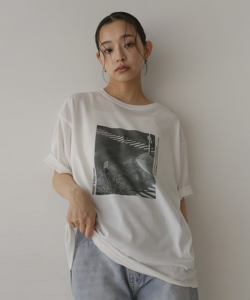 hellam(へラム)の「【接触冷感・UVカット】アソートフォトTシャツ(Tシャツ/カットソー・レディース・ホワイト系3/ホワイト系2/ホワイト系1・FREE)」の4枚目の写真