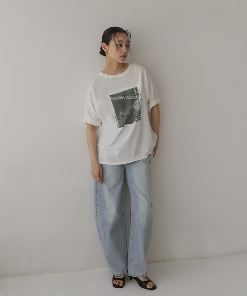 hellam(へラム)の「【接触冷感・UVカット】アソートフォトTシャツ(Tシャツ/カットソー・レディース・ホワイト系3/ホワイト系2/ホワイト系1・FREE)」の6枚目の写真