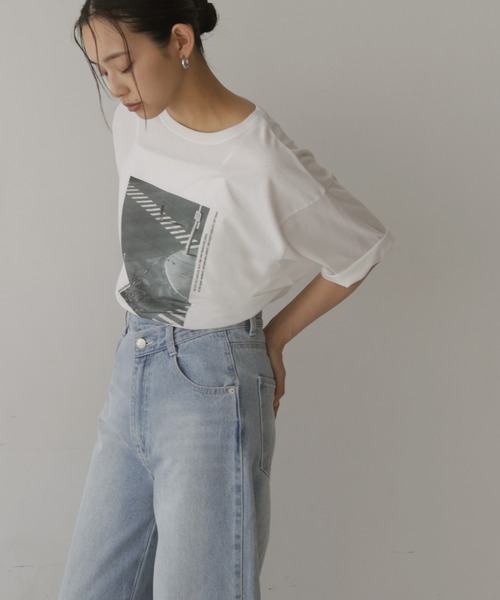 hellam(へラム)の「【接触冷感・UVカット】アソートフォトTシャツ(Tシャツ/カットソー・レディース・ホワイト系3/ホワイト系2/ホワイト系1・FREE)」の10枚目の写真