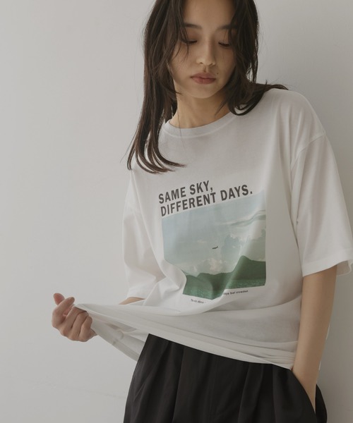 hellam(へラム)の「【接触冷感・UVカット】アソートフォトTシャツ(Tシャツ/カットソー・レディース・ホワイト系3/ホワイト系2/ホワイト系1・FREE)」の13枚目の写真