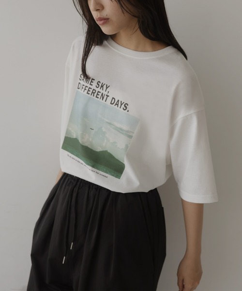 hellam(へラム)の「【接触冷感・UVカット】アソートフォトTシャツ(Tシャツ/カットソー・レディース・ホワイト系3/ホワイト系2/ホワイト系1・FREE)」の14枚目の写真