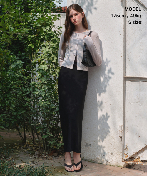 MUSINSA STANDARD WOMAN（ムシンサスタンダードウーマン）の「ウィメンズリネンライクシアージャージカーディガン[ライトウォームグレー]（カーディガン/ボレロ・レディース・その他・X-SMALL/SMALL/MEDIUM/LARGE）」の9枚目の写真