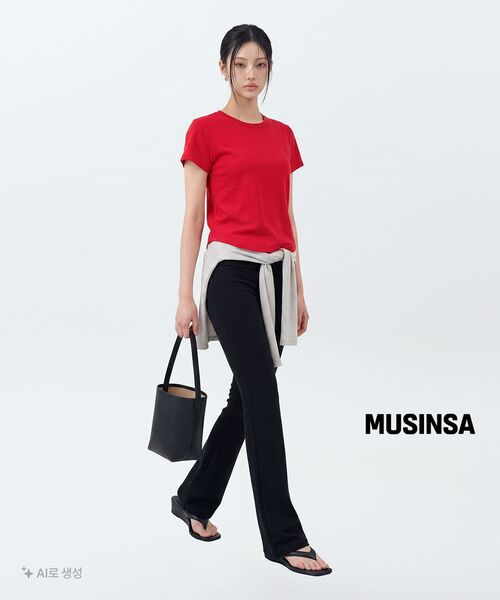 MUSINSA STANDARD WOMAN（ムシンサスタンダードウーマン）の「ウィメンズリネンライクシアージャージカーディガン[ライトウォームグレー]（カーディガン/ボレロ・レディース・その他・X-SMALL/SMALL/MEDIUM/LARGE）」の6枚目の写真