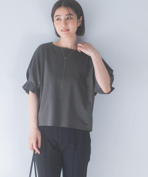 URBAN RESEARCH ROSSO WOMEN(アーバンリサーチ ロッソ)の「UVカットクールタッチタックスリーブプルオーバー(Tシャツ/カットソー・レディース・オフホワイト/ピンク/ブラック/ブルー系その他/キャメル/グリーン系その他・FREE)」の10枚目の写真