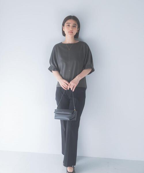 URBAN RESEARCH ROSSO WOMEN(アーバンリサーチ ロッソ)の「UVカットクールタッチタックスリーブプルオーバー(Tシャツ/カットソー・レディース・オフホワイト/ピンク/ブラック/ブルー系その他/キャメル/グリーン系その他・FREE)」の12枚目の写真