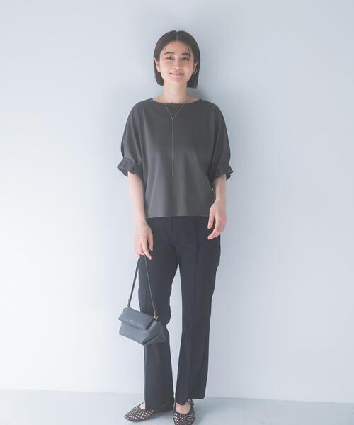 URBAN RESEARCH ROSSO WOMEN(アーバンリサーチ ロッソ)の「UVカットクールタッチタックスリーブプルオーバー(Tシャツ/カットソー・レディース・オフホワイト/ピンク/ブラック/ブルー系その他/キャメル/グリーン系その他・FREE)」の13枚目の写真