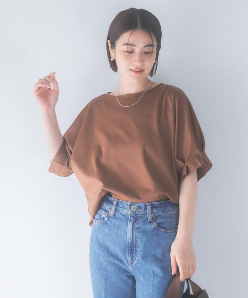 URBAN RESEARCH ROSSO WOMEN(アーバンリサーチ ロッソ)の「UVカットクールタッチタックスリーブプルオーバー(Tシャツ/カットソー・レディース・オフホワイト/ピンク/ブラック/ブルー系その他/キャメル/グリーン系その他・FREE)」の17枚目の写真