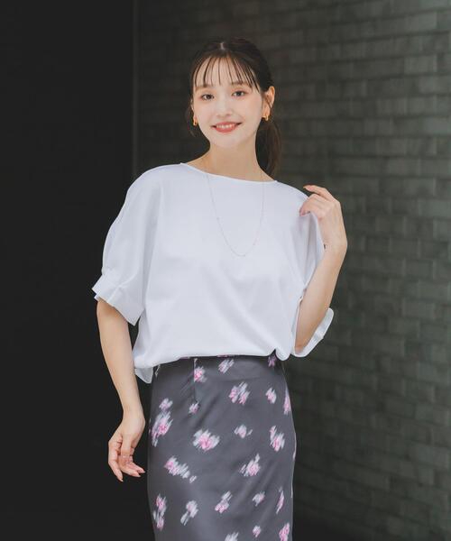 URBAN RESEARCH ROSSO WOMEN（アーバンリサーチ　ロッソ）の「UVカットクールタッチタックスリーブプルオーバー（Tシャツ/カットソー・レディース・オフホワイト/ピンク/ブラック/ブルー系その他/キャメル/グリーン系その他/ミント・FREE）」の10枚目の写真