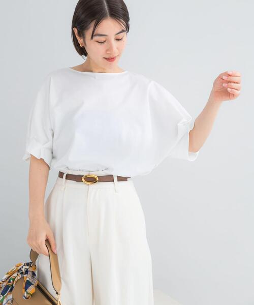 URBAN RESEARCH ROSSO WOMEN（アーバンリサーチ　ロッソ）の「UVカットクールタッチタックスリーブプルオーバー（Tシャツ/カットソー・レディース・オフホワイト/ピンク/ブラック/ブルー系その他/キャメル/グリーン系その他/ミント・FREE）」の14枚目の写真