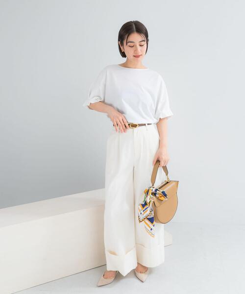 URBAN RESEARCH ROSSO WOMEN（アーバンリサーチ　ロッソ）の「UVカットクールタッチタックスリーブプルオーバー（Tシャツ/カットソー・レディース・オフホワイト/ピンク/ブラック/ブルー系その他/キャメル/グリーン系その他/ミント・FREE）」の16枚目の写真