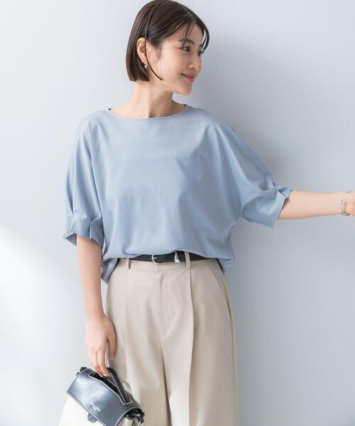 URBAN RESEARCH ROSSO WOMEN（アーバンリサーチ　ロッソ）の「UVカットクールタッチタックスリーブプルオーバー（Tシャツ/カットソー・レディース・オフホワイト/ピンク/ブラック/ブルー系その他/キャメル/グリーン系その他/ミント・FREE）」の20枚目の写真