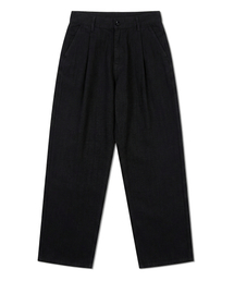 SIGNIFICANT（シグニフィカント）の「リネンライクワンタックワイドデニムパンツ LQ2DU375_BLACK（デニムパンツ）」