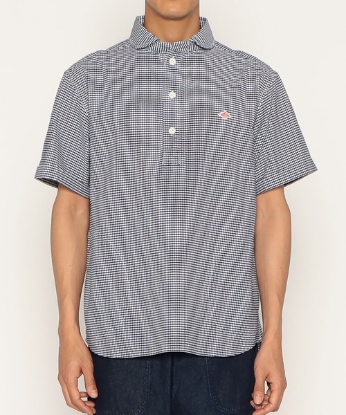 Men's Oxford Round Collar Short Sleeve Pullover Shirt Pattern