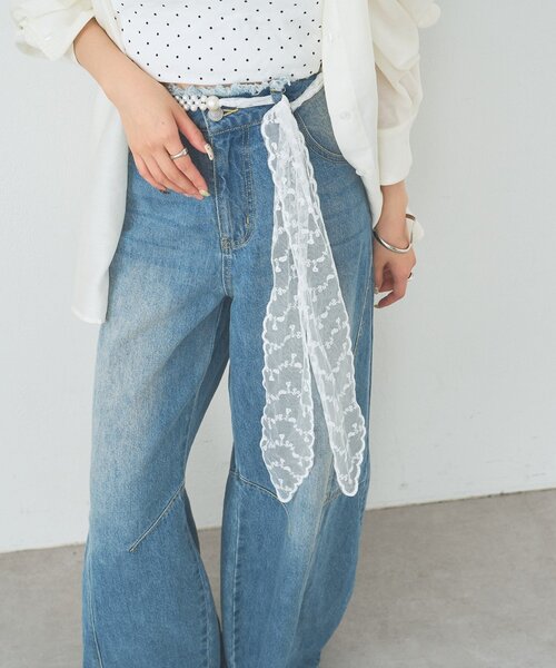 mystic（ミスティック）の「パールレースベルト（ベルト・レディース・オフホワイト・ONE SIZE）」の2枚目の写真