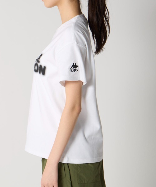 Kappa(カッパ)の「カスレプリント半袖Tシャツ(Tシャツ/カットソー・レディース・ピンク/ホワイト/ネイビー・LARGE/MEDIUM/SMALL)」の10枚目の写真