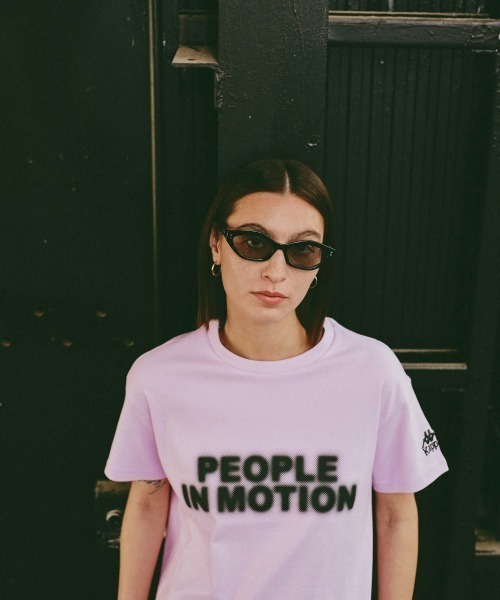 Kappa(カッパ)の「カスレプリント半袖Tシャツ(Tシャツ/カットソー・レディース・ピンク/ホワイト/ネイビー・LARGE/MEDIUM/SMALL)」の4枚目の写真