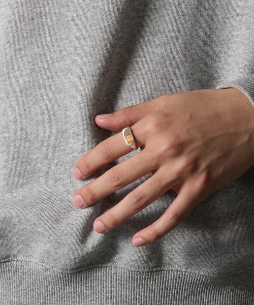 MAISON CLUB(メゾンクラブ)の「【MAISON CLUB】Oval Stone Ring Silver925 KUN(リング・メンズ・ターコイズブルー/ブラック/ネイビー/ブラウン/グリーン/ホワイト・12)」の18枚目の写真