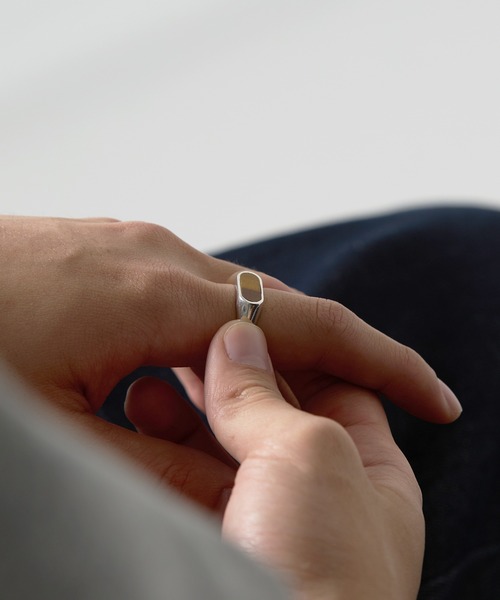 MAISON CLUB(メゾンクラブ)の「【MAISON CLUB】Oval Stone Ring Silver925 KUN(リング・メンズ・ターコイズブルー/ブラック/ネイビー/ブラウン/グリーン/ホワイト・12)」の19枚目の写真