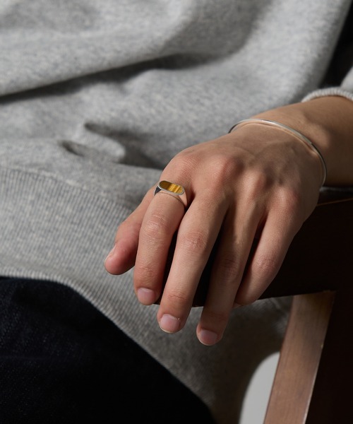 MAISON CLUB(メゾンクラブ)の「【MAISON CLUB】Oval Stone Ring Silver925 KUN(リング・メンズ・ターコイズブルー/ブラック/ネイビー/ブラウン/グリーン/ホワイト・12)」の20枚目の写真