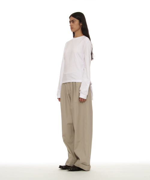 PARTIMENTO WOMEN(パルティメントウィメン)の「レイヤードスリーブタイロングスリーブトップ_ホワイト(Tシャツ/カットソー・レディース・その他・MEDIUM/SMALL)」の3枚目の写真