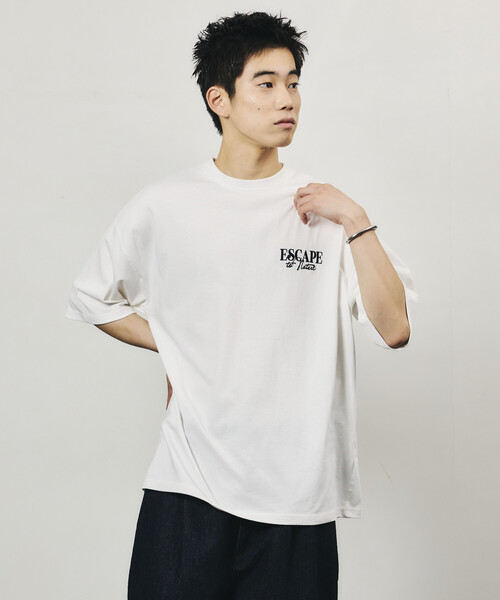 FREAK'S STORE（フリークスストア）の「限定展開 リラックスフィット バックプリント クルーネック Tシャツ/FOREST BATHING MAN TEE（Tシャツ/カットソー・メンズ・チャコールグレー/ベージュ/ネイビー/ホワイト・SMALL/MEDIUM/LARGE）」の22枚目の写真
