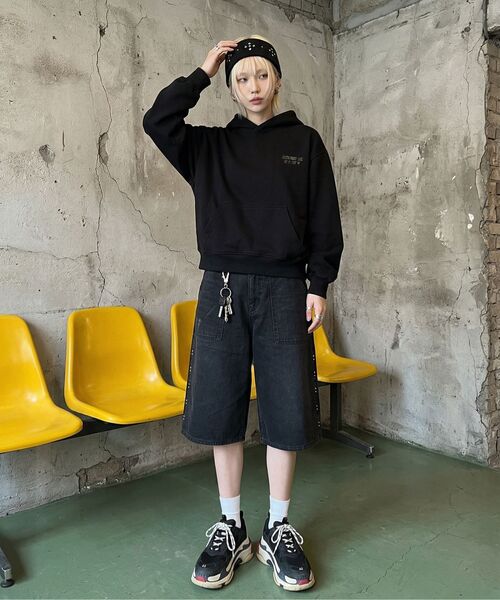 Verdnt（バーダント）の「オーバーサイズベーシックロゴフードパーカー[ブラック]（パーカー・レディース・その他・SMALL/MEDIUM/LARGE）」の13枚目の写真
