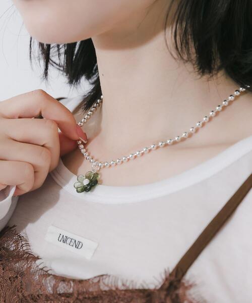 SMELLY(スメリー)の「カラーフラワーマルチWAYネックレス(ネックレス・レディース・シルバー系その他・-)」の4枚目の写真