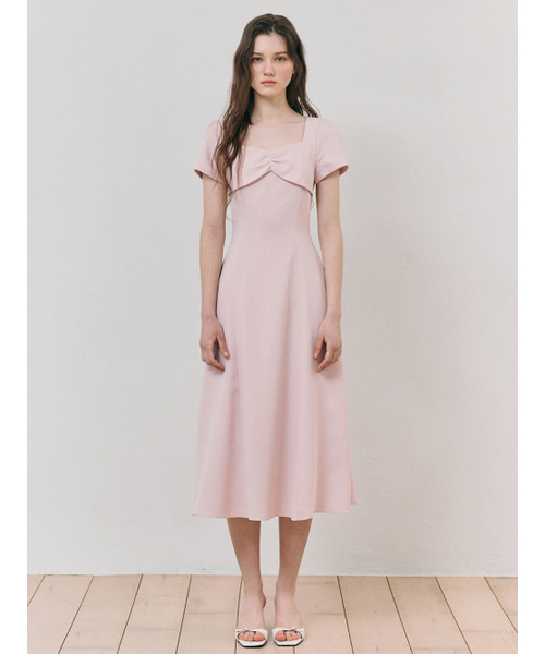ETMON(エトモン)の「Heart Neck Ribbon Dress, Pink(ワンピース・レディース・その他・SMALL/MEDIUM)」の2枚目の写真