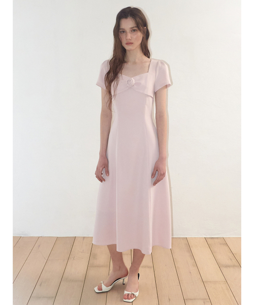ETMON(エトモン)の「Heart Neck Ribbon Dress, Pink(ワンピース・レディース・その他・SMALL/MEDIUM)」の5枚目の写真