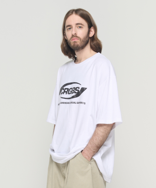 CARGOBROS(カーゴブロス)の「(ビッグサイズ) オーバーボックス ロゴ 半袖Tシャツ (クラック-ホワイト)(Tシャツ/カットソー・メンズ・その他・FREE)」の4枚目の写真