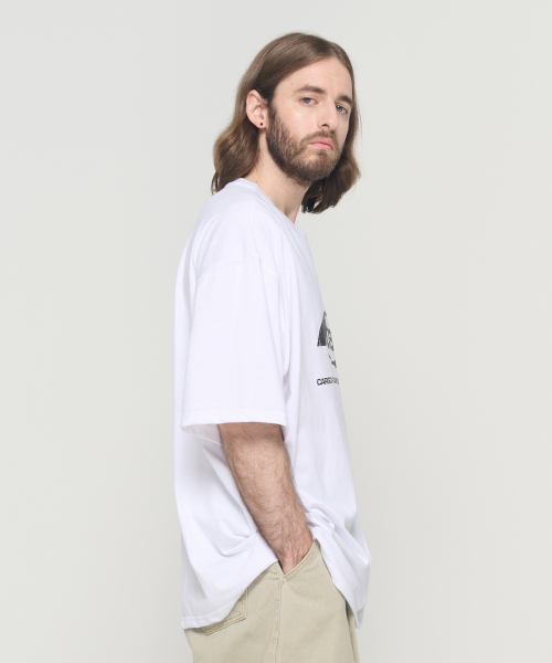 CARGOBROS(カーゴブロス)の「(ビッグサイズ) オーバーボックス ロゴ 半袖Tシャツ (クラック-ホワイト)(Tシャツ/カットソー・メンズ・その他・FREE)」の5枚目の写真
