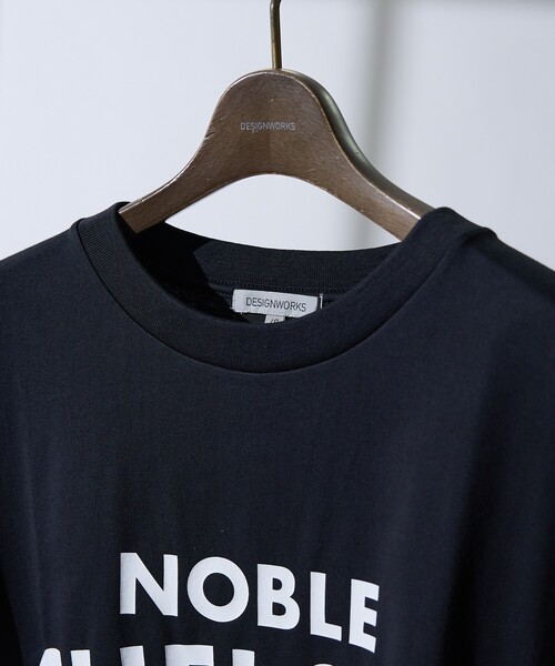 DESIGNWORKS（デザインワークス）の「ロゴプリント クルーネック Tシャツ -NOBLECHELSEAUNION-（Tシャツ/カットソー・メンズ・ブラック/ホワイト・46/48）」の5枚目の写真