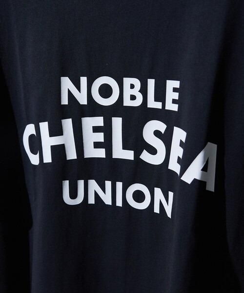 DESIGNWORKS（デザインワークス）の「ロゴプリント クルーネック Tシャツ -NOBLECHELSEAUNION-（Tシャツ/カットソー・メンズ・ブラック/ホワイト・46/48）」の7枚目の写真