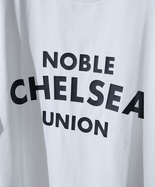 DESIGNWORKS（デザインワークス）の「ロゴプリント クルーネック Tシャツ -NOBLECHELSEAUNION-（Tシャツ/カットソー・メンズ・ブラック/ホワイト・46/48）」の9枚目の写真