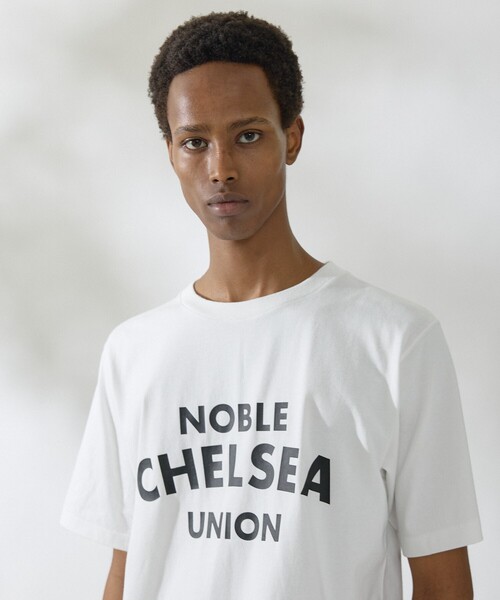 DESIGNWORKS(デザインワークス)の「ロゴプリント クルーネック Tシャツ -NOBLECHELSEAUNION-(Tシャツ/カットソー・メンズ・ブラック/ホワイト・46/48/50)」の14枚目の写真