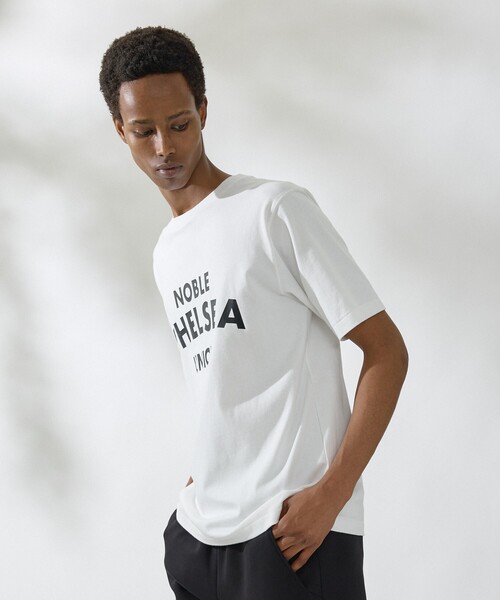 DESIGNWORKS(デザインワークス)の「ロゴプリント クルーネック Tシャツ -NOBLECHELSEAUNION-(Tシャツ/カットソー・メンズ・ブラック/ホワイト・46/48/50)」の17枚目の写真