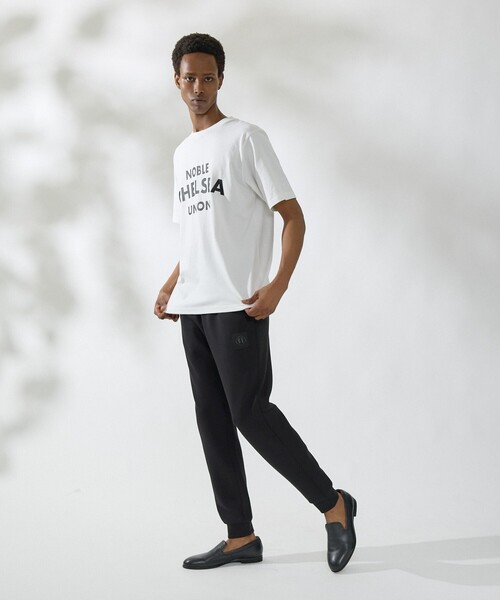 DESIGNWORKS(デザインワークス)の「ロゴプリント クルーネック Tシャツ -NOBLECHELSEAUNION-(Tシャツ/カットソー・メンズ・ブラック/ホワイト・46/48/50)」の5枚目の写真