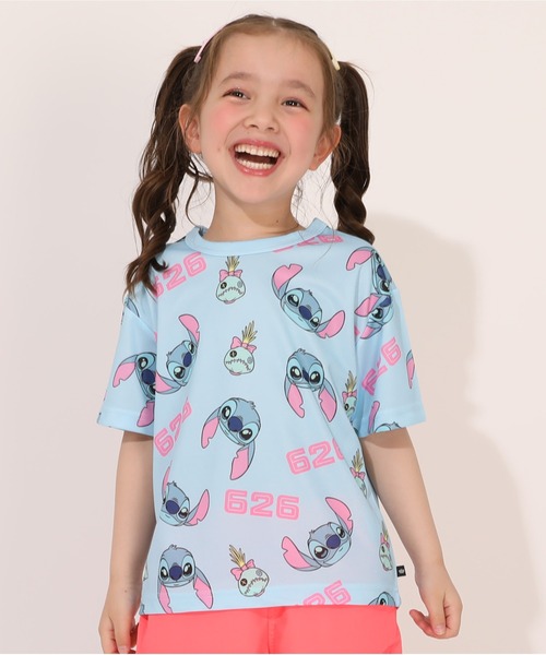 BABYDOLL(ベビードール)の「【速乾】ディズニー キャラクター総柄Tシャツ 1715K(Tシャツ/カットソー・キッズ・その他31/チェリーピンク/レッド/オレンジ系9/ブルー・90cm/100cm/80cm/110cm/120cm/130cm)」の1枚目の写真