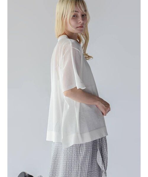 :ETHROF(イーサオブ)の「DOLMAN SLEEVE SHEER KNIT TOPS(ニット/セーター・レディース・オフホワイト/ブルー/ブラック・FREE)」の10枚目の写真
