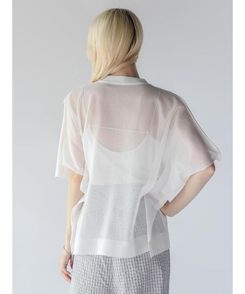 :ETHROF(イーサオブ)の「DOLMAN SLEEVE SHEER KNIT TOPS(ニット/セーター・レディース・オフホワイト/ブルー/ブラック・FREE)」の11枚目の写真