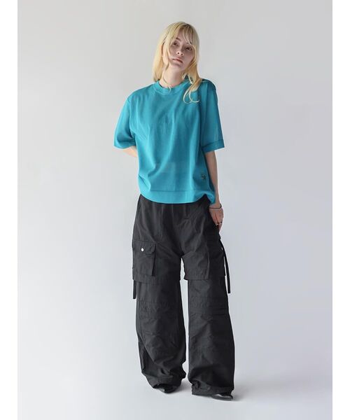 :ETHROF(イーサオブ)の「DOLMAN SLEEVE SHEER KNIT TOPS(ニット/セーター・レディース・オフホワイト/ブルー/ブラック・FREE)」の22枚目の写真