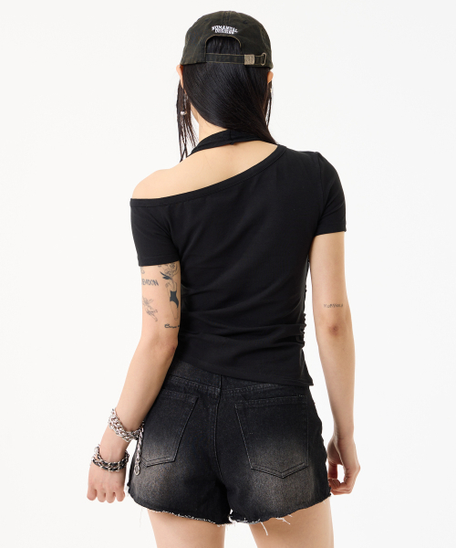 UNKNOWN PLANET(アンノウンプラネット)の「レイヤードディコンストラクテッドスリムTシャツブラック(Tシャツ/カットソー・レディース・その他・SMALL/MEDIUM)」の15枚目の写真